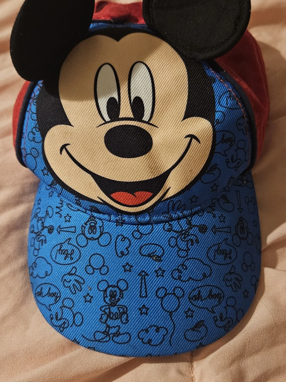 Disney Mickey Mouse Blue and Red Kids Cap with 3D Ears